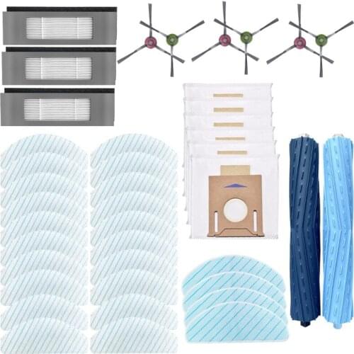 For ECOVACS T9AIVI / AIVI+ Roller Main Brush HEPA Filter Side Brush Mop Cloth Charger Dustbin Dustbag