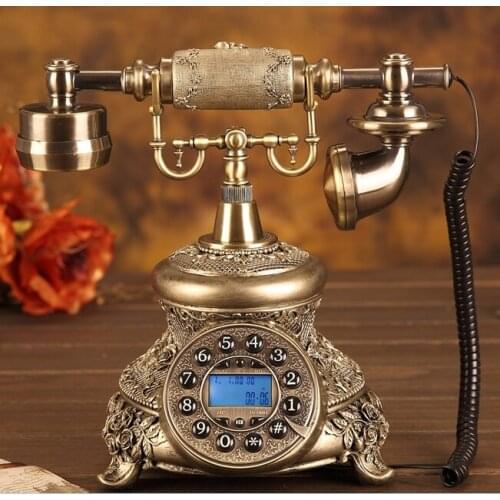 Fashion vintage old fashioned fixed telephone Handsfree/blue Backlit/Caller ID