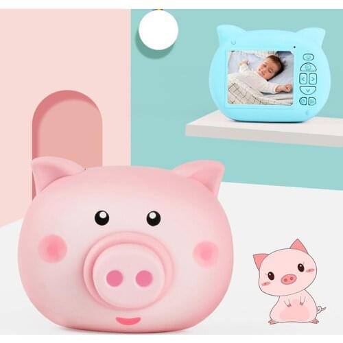 Cartoon Attractive Practical Interactive Multi-occasional Pig Handheld Sports Digital Video Camcorder Q Version Kids Camera Toy