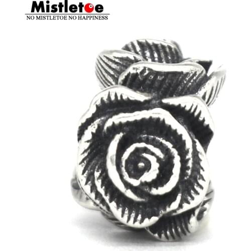Mistletoe Genuine 925 Sterling Silver 3 Roses Charm Bead Fit European Bracelet Jewelry