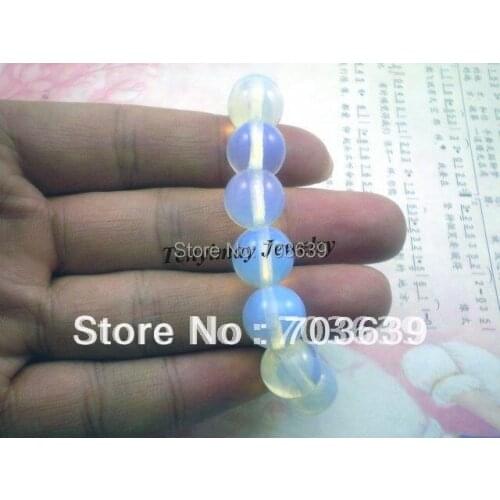 Wholesale 12pcs/Lot Light Blue Opal Beaded Bracelet Free Shipping