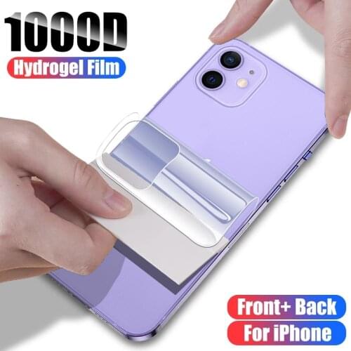 Front Back Full Cover Hydrogel Film For iPhone 12 Mini 11 Pro Max Screen Protector on iPhone X XR XS Max 6 7 8 Plus Not Glass