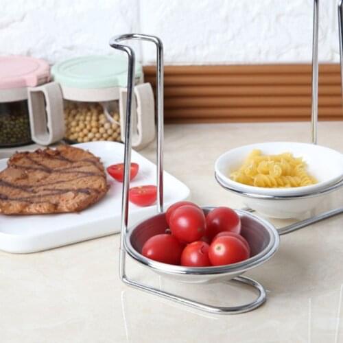 Stainless Steel Spoon Rest Lid Holder Vertical Stand Storage Rack Cookware Organizer Kitchen Accessories Cooking Tools