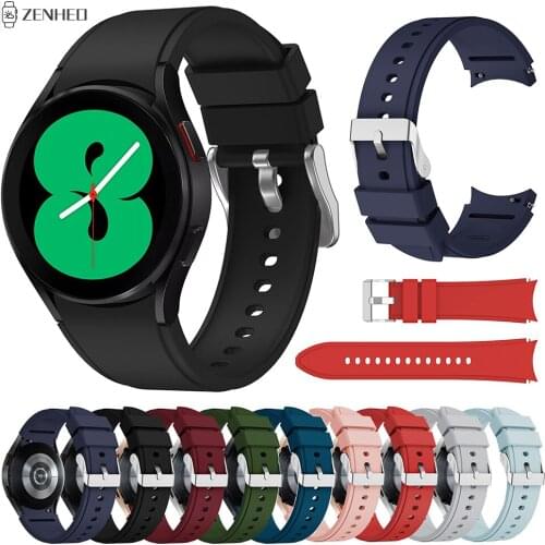 20mm Silicone Watchband For Samsung Galaxy Watch 4 44mm Replacement Watch Strap For Samsung Galaxy Watch 4 Classic 46mm