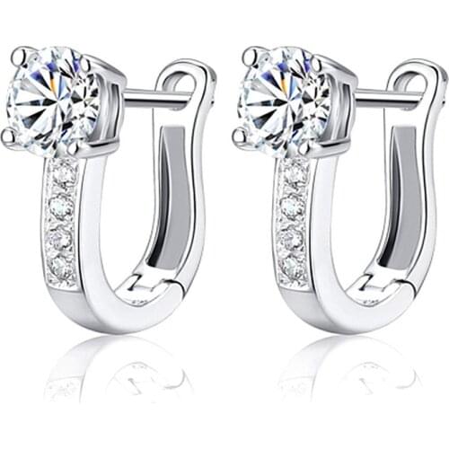 100% Real 925 Sterling Silver U Type Earring Korean Earrings for Women New Jewelry Gifts CME1504