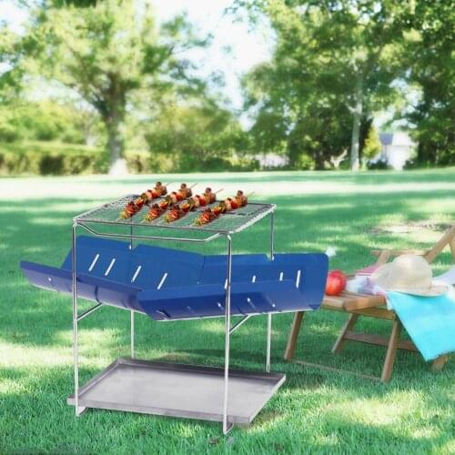 Ultralight Outdoor Wood Stove Camping Picnic Equipment Burner Multi Folding Titanium Alloy Heating Barbecue Charcoal Supplies