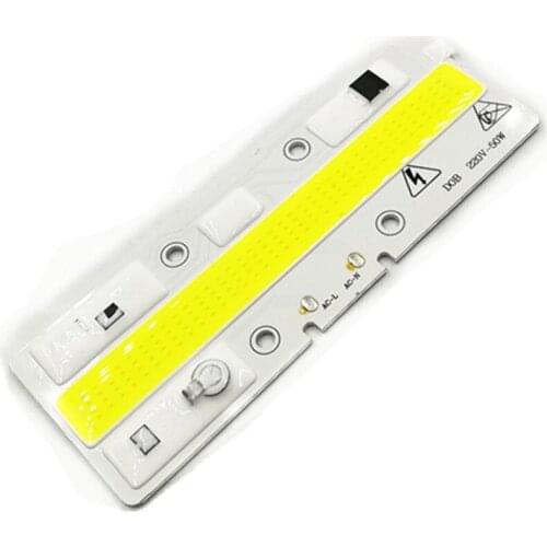 10pcs LED COB Chip 220V 50W LED Bulb Lamp Input Smart IC Flood Light Spotlight White color