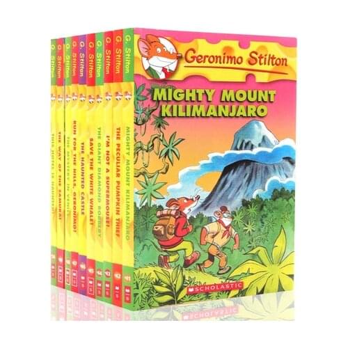 10 Books Geronimo Stilton 41-50 Humor Adventure Explore Brave Comic Fiction Parent Child Kids Story English Picture Book Age 5