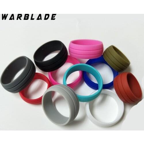 100% Natural Silicone Ring 8MM Hypoallergenic Crossfit Flexible Silicone Finger Rings For Men Women Jewelry 50pcs/lot 6-12 Size