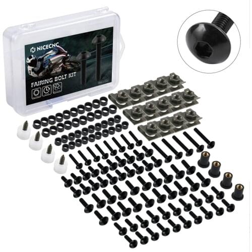 177pcs Fairing Bolts Screws Body Screws Nuts For aprilia rs 125 triumph tiger 800 1200 street triple 675 For hypermotard 950