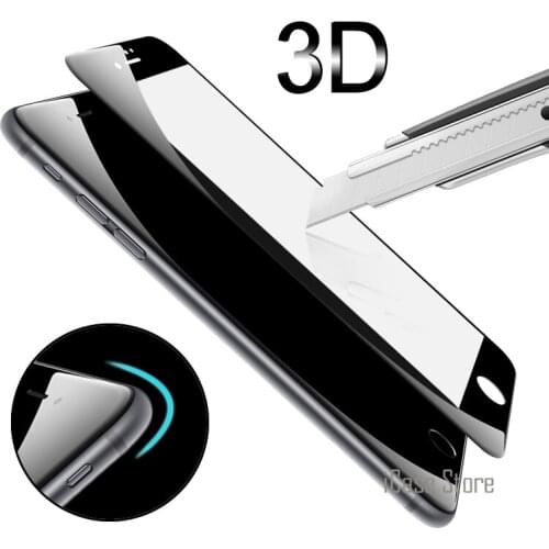 3D Round Curved Edge Tempered Glass For iPhone 6 6S 7 Plus I Phone Full Cover Protective Premium 9H Screen Protector Film Case