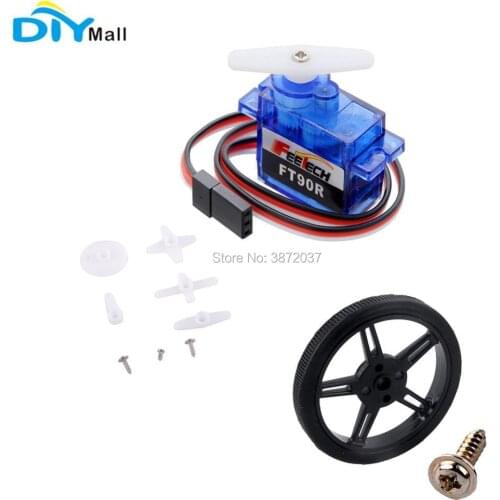 4pcs/lot Feetech FT90R Digital Servo 360 Degree Continuous Rotation Micro Servo Mini Wheel for Arduino Smart Car Robot