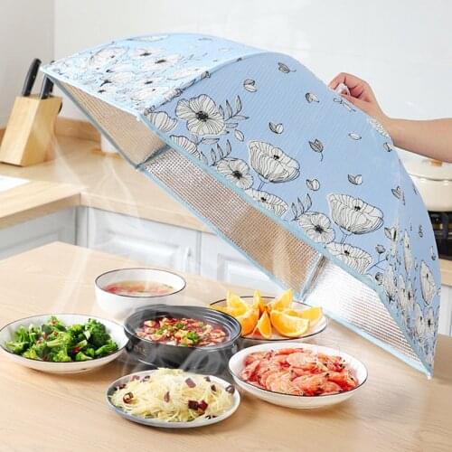Household Insulation Dish Cover Kitchen Accessories Home Gadgets Winter Thickened Dustproof Foldable Heating Meal Covers