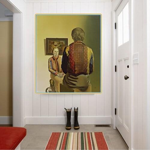 Citon Salvador Dali《Portrait of Gala, 1935》Canvas Art Oil painting Artwork Picture Modern Wall Decor Home Living room Decoration