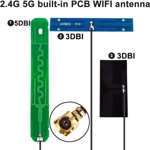 5pcs 2.4G 5.8G 5dbi built-in PCB antenna Dual band wifi module antenna omnidirectional high gain built-in ipex