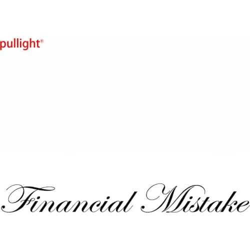 FINANCIAL MISTAKE Reflective Car Sticker Funny Large Car Truck Boat Stickers 55cm best gift car accessories