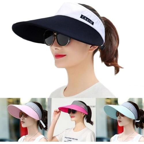 Classic Sun Sports Visor Hat Adjustable UV Protection Wide-brimmed Beach Hats Outdoor Sports Tennis Running Cap