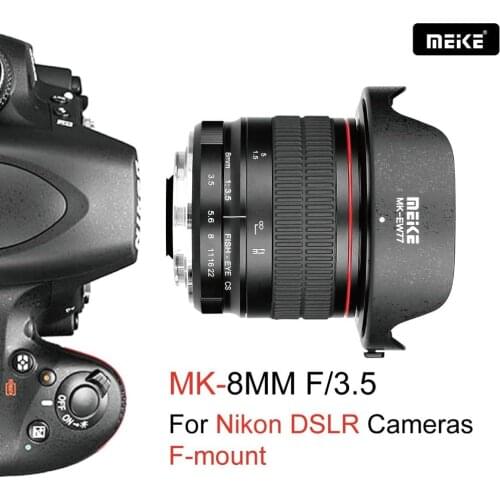 Meike 8mm f3.5 Manual Wide Fisheye lens Full-Frame APS-C for Nikon F mount d3100 d3200 d3500 d5600 d750 d7000 d7100 d5100 d5300