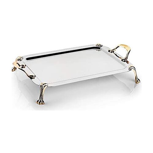 Schafer Tablett Small Steel Tray Gold/Product Content: 18/10 Chrome Nickel Stainless Steel