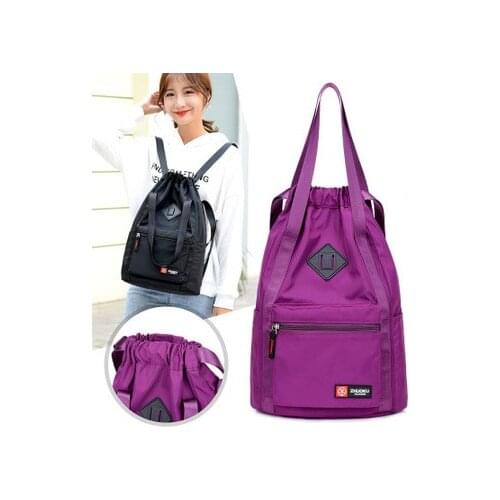 Women New cow nose nylon backpack female casual waterproof ladies beam Drawstring shoulder bag for mochilas mujer 2019