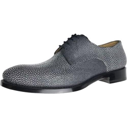 Chue new Deep sea Pearl fish skin Mens shoes Leather soles manual fashion trend Mens shoes manufacturer men shoes
