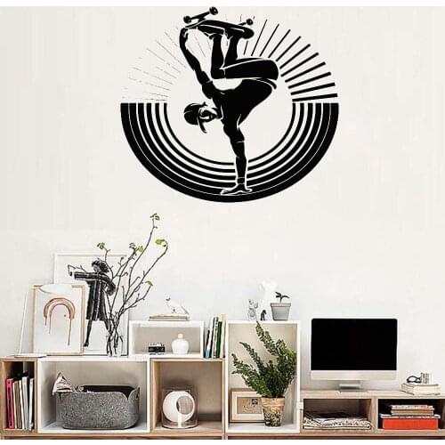 New Limit Posture Skateboard Ride Wall Sticker Boys Rooms Fun Teenager Room Interior Art Wall Decorative Vinyl Decals Hot LC177