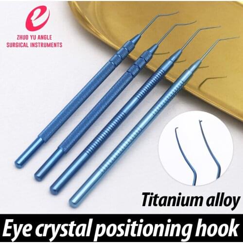 Ophthalmic micro crystal positioning hook adjustment hook titanium alloy T/round head ophthalmic positioning hook