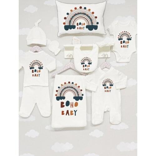 Organic 11 Piece Jacquard Hospital Output-For Baby Series Baby Set Lux 100 Cotton High Quality