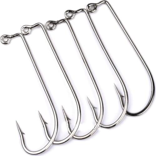 1000PCS/Lot High-carbon Steel Fishing Hooks -2#-5/0# Crank Hook Lure Worm Pesca for Soft Bait Fishhooks Tackle Series JIG Hooks