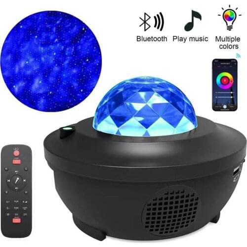 Salange Galaxy Projector Starry Sky Blueteeth Speaker Colorful USB Voice Music Player LED Night Light Romantic Projection