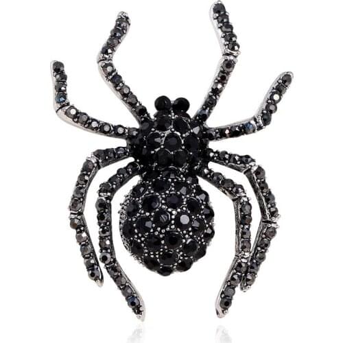 Vintage spider diamond brooch European and American hot selling alloy Brooch fashion alloy clothing accessories