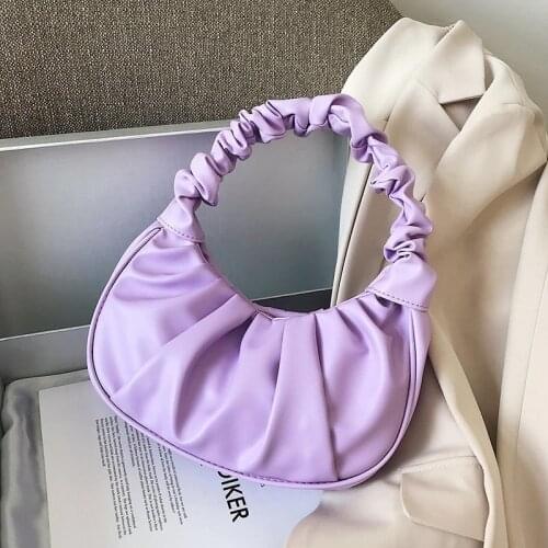 Retro Bags For Women 2021 Vintage Handbags Lady Hobo Bags Solid Color Summer Purses Women Bag Female Pouch Female Leather Cluth