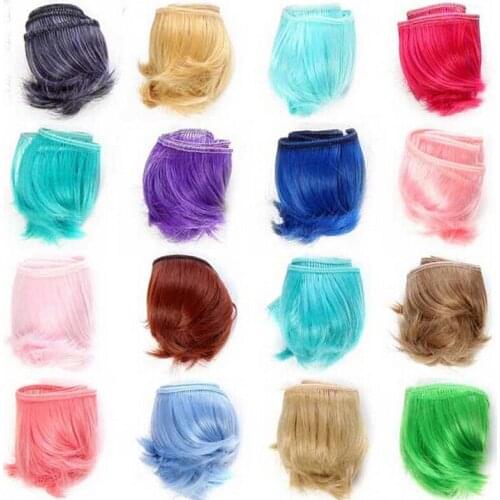 10PCS/LOT Wholesale 5CM DIY Short Bang Synthetic Dolls Hair Wig BJD Doll 1/3 1/6 1/8