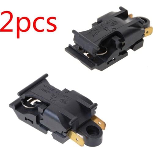 2pcs 13A Electric Kettle Thermostat Switch 2 Pin Terminal Kitchen Appliance Parts
