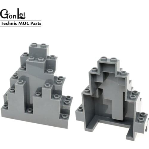 2Pcs/lot Mountain Top Rock Panel Triangular 3x8x7 MOC Building Block Bricks Parts DIY Toys Compatible 6083 Assemble Particles