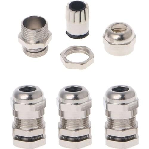 3PCS Stainless Steel PG7 3.0-6.5mm Waterproof Connector Metal M-shaped Fixing Cable Gland Fixer 85DA