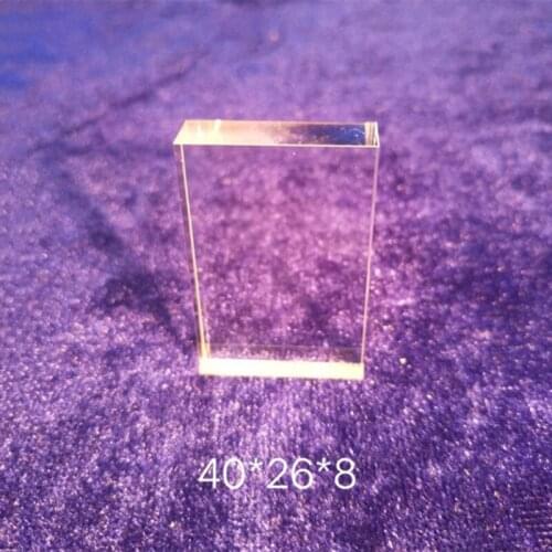 40*26*8 MM Sapphire light conducting crystal with high temperature resistance,good light transmittance and electrical insulation