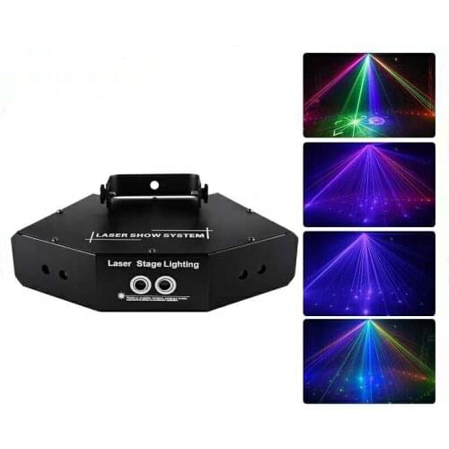 6 Lens RGB Scan Laser DMX LED Scanning Stage Lighting Colorful spot Effect Scanner Disco dj party lights Sector Laser Projector