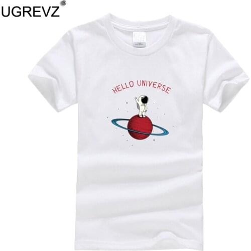 Astronaut Big Boys t shirts for Children Short Sleeve Cotton Summer Teenage Clothes Tops t-shirt Kids Girl tshirt 10 12 14 Years