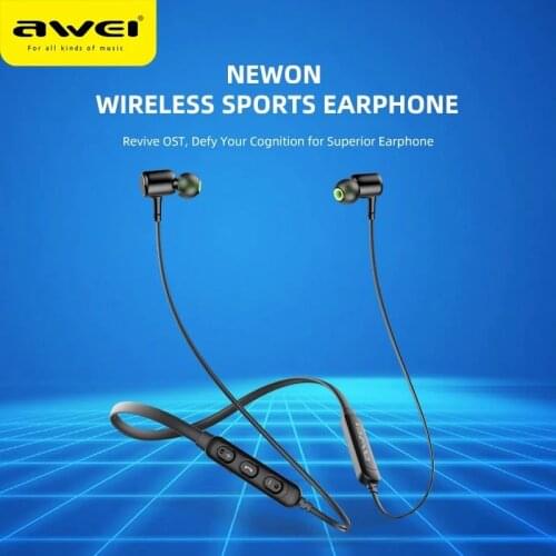 AWEI Neckband Wireless Bluetooth Sport Earphones G30BL For iPhone Samsung Xiaomi Phones