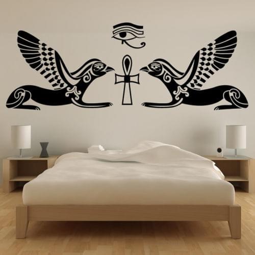 Ancient Egypt Vinyl Wall Decal Horus Hieroglyph Wallpaper Home Bedroom Decor Egyptian Horus Hieroglyph Wall Sticker AZ278