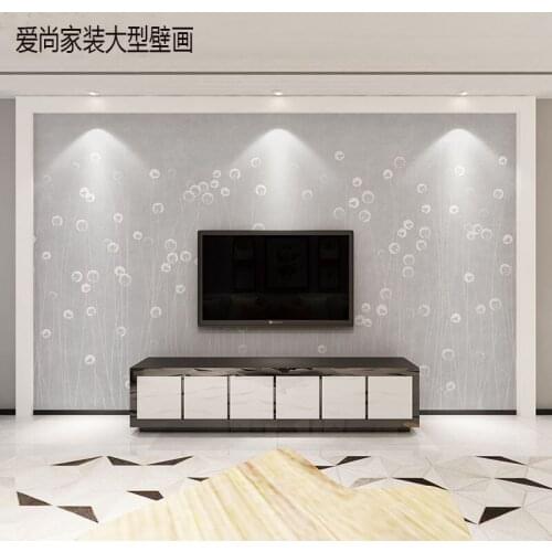 TV background wall mural simple modern living room decoration film and television wall bedroom dandelion 3D Wallpaper Waterproof