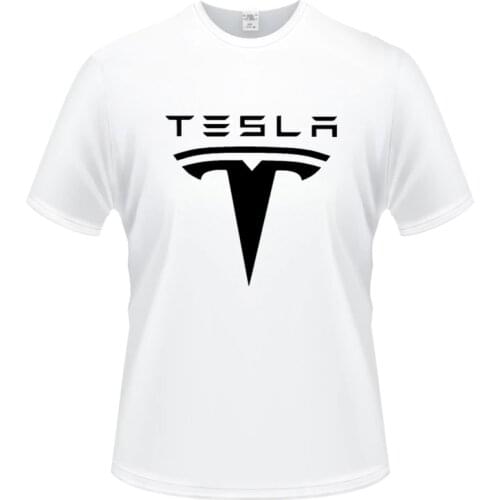New Tesla Men T Shirts Short Sleeve Printed T-shirt men bottoming shirt solid color Casual clothes Male Tops & Tees