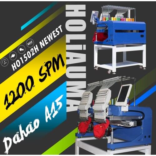 China 10 years service ! Multi Head 2 Head Computer Embroidery Machine High Speed Function Cap T-shirt Garment like brother