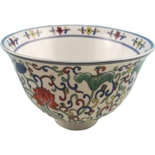 Chinese old porcelain bowl Pastel blue and white porcelain bowl