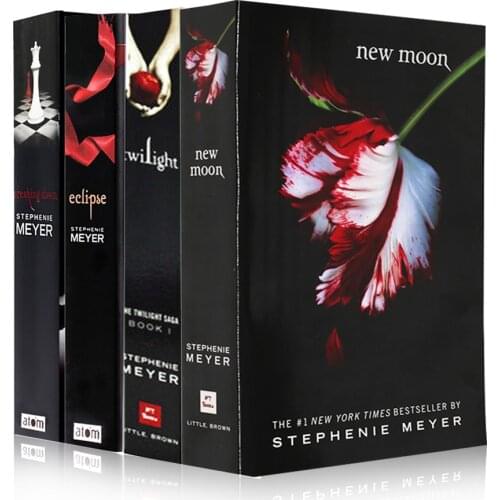 4books/set Twilight series new moon ealipse breaking down book Film original English novel classic Magic story children teenager
