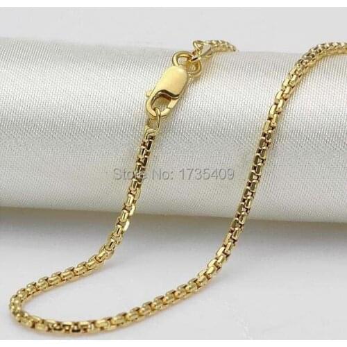 AU750 Yellow Gold Necklace / Perfect Chain 3.9g / 17.7" L