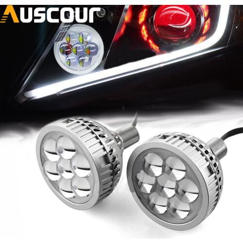 2pcs LED High Beam Far Shooting 3.0 inch Single Beam Projector Lens shrouds with Led Devil Eye for Headlight H7 9005 9006