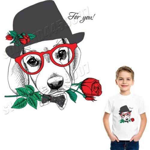 Gentle Dog Patches Sweet Style Washable Decor Stickers For Clothing Environment Friendly Applique On T-Shirt Handmade Parches