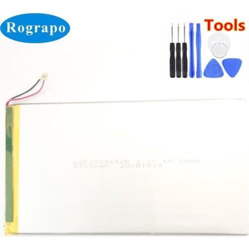 New 3.7V 5000mAh 2588158 Li-Polymer Replacement Tablet Battery For ONYX BOOX NOTE / PRO / NOTE+ E-Book 3 Lines Plug+tools
